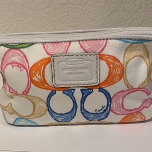 Coach Colorful Print Makeup Clutch